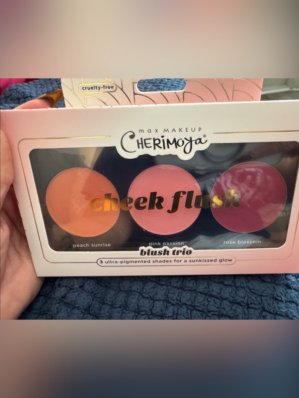 NEW - Max Makeup - Cherimoya Blush Trio. 3 Ultra Pigmented Shades.